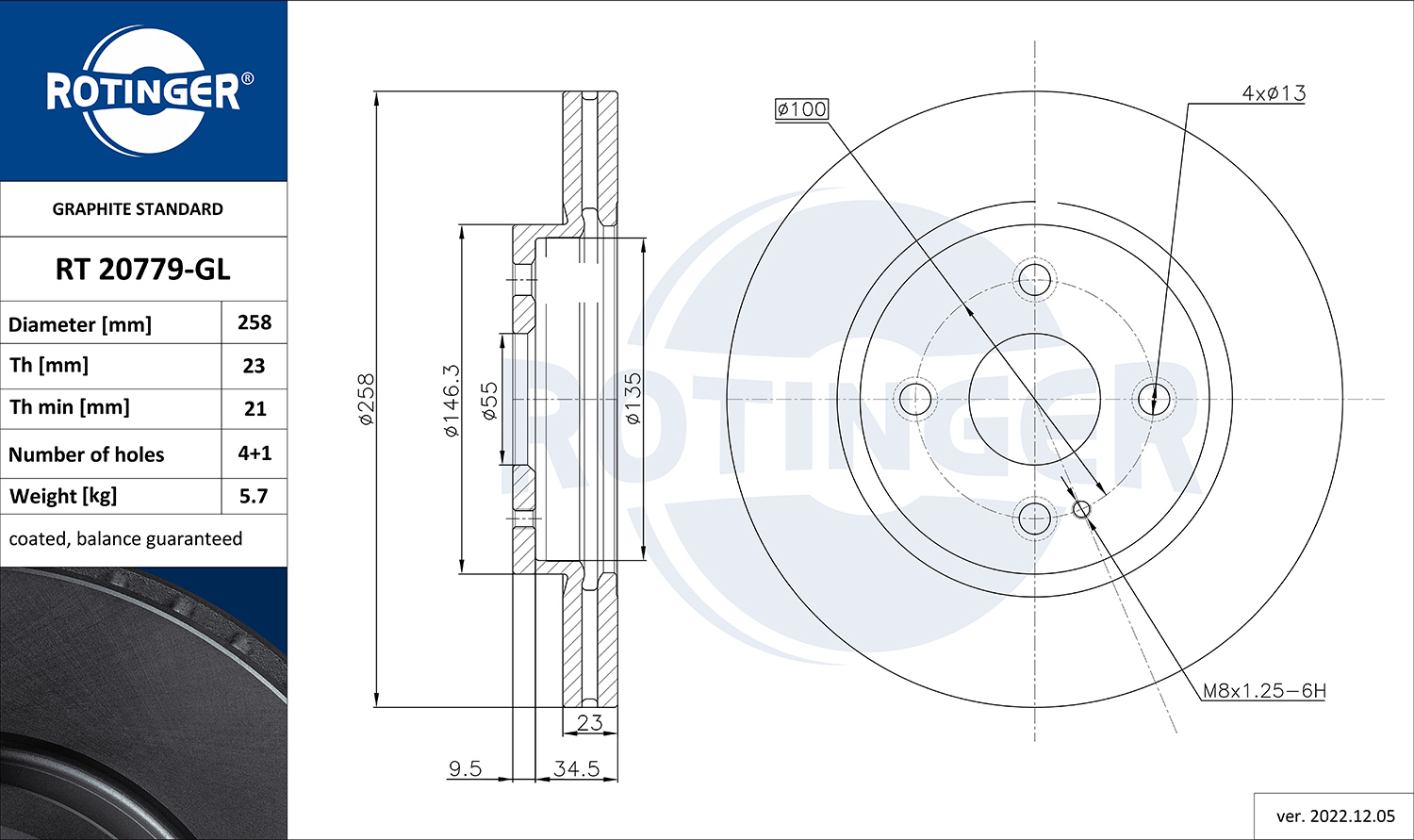 ROTINGER 260 210 RT 20779-GL - Alkatrész